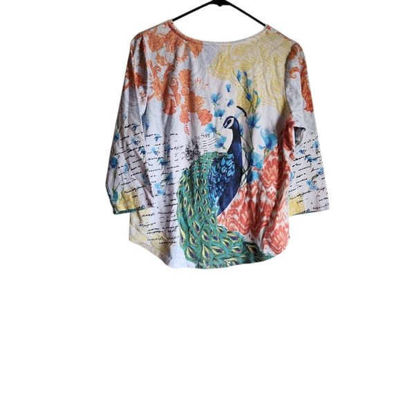 Alia Medium Multicolor Peacock Embellished Top - Picture 7 of 8
